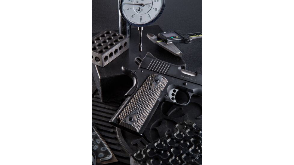 Hogue Colt&amp;1911 Government Grips, Piranha G10 G-Mascus Brown Lava 174016
