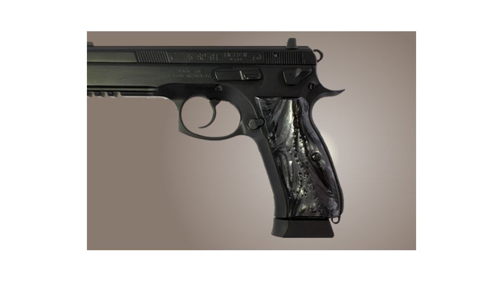 Hogue CZ-75, CZ-85 Black Pearlized-Polymer 75418