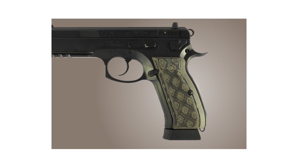Hogue Cz 75 Cz 85 Checkered G 10 Od Green Camo 75178