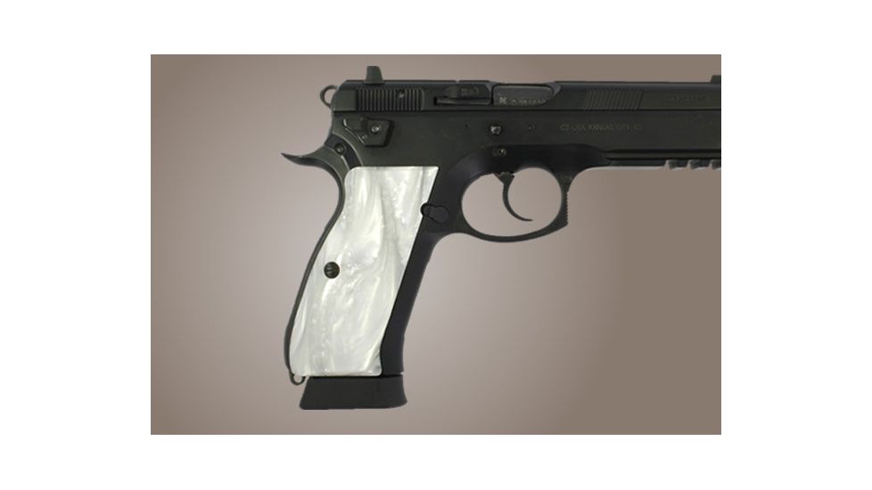 Hogue CZ-75, CZ-85 White Pearlized-Polymer 75318