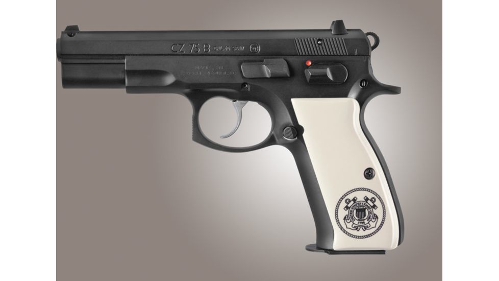Hogue CZ 75 Scrimshaw Ivory Polymer - Coast Guard 75036