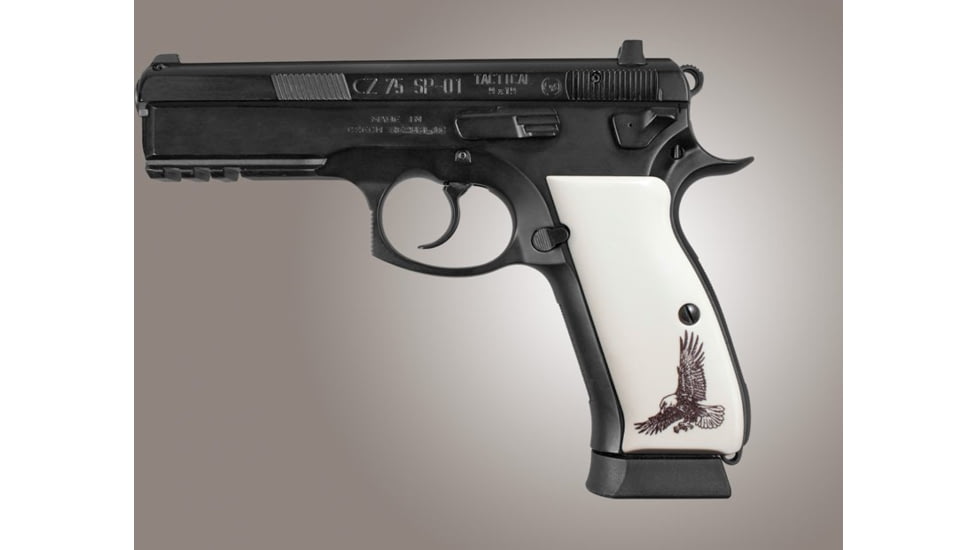 Hogue CZ 75 Scrimshaw Ivory Polymer - Eagle w/Talons 75024
