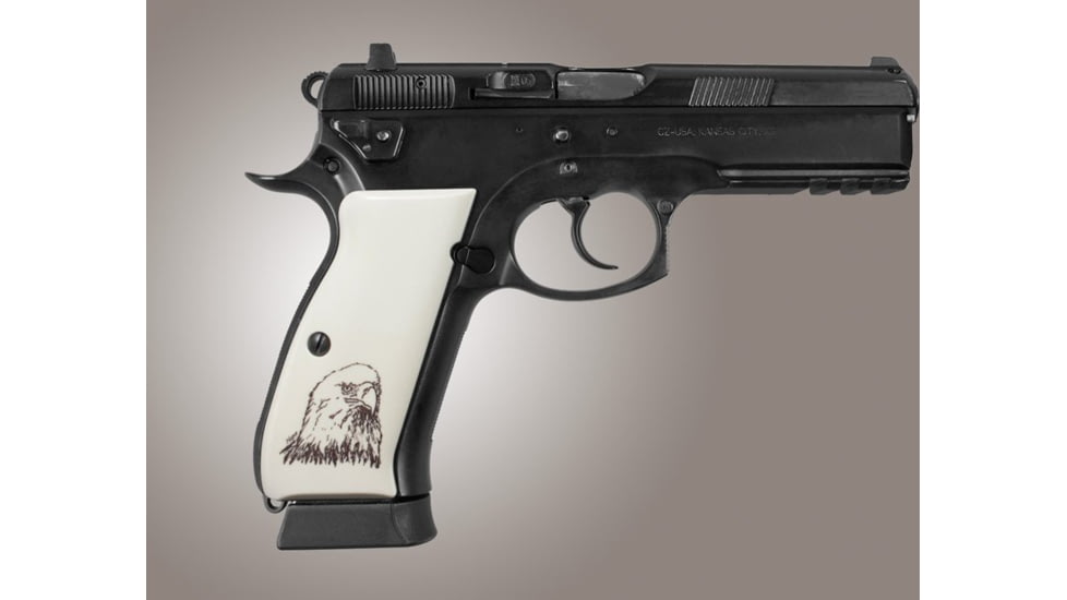 Hogue CZ 75 Scrimshaw Ivory Polymer - Eagle w/Talons 75024