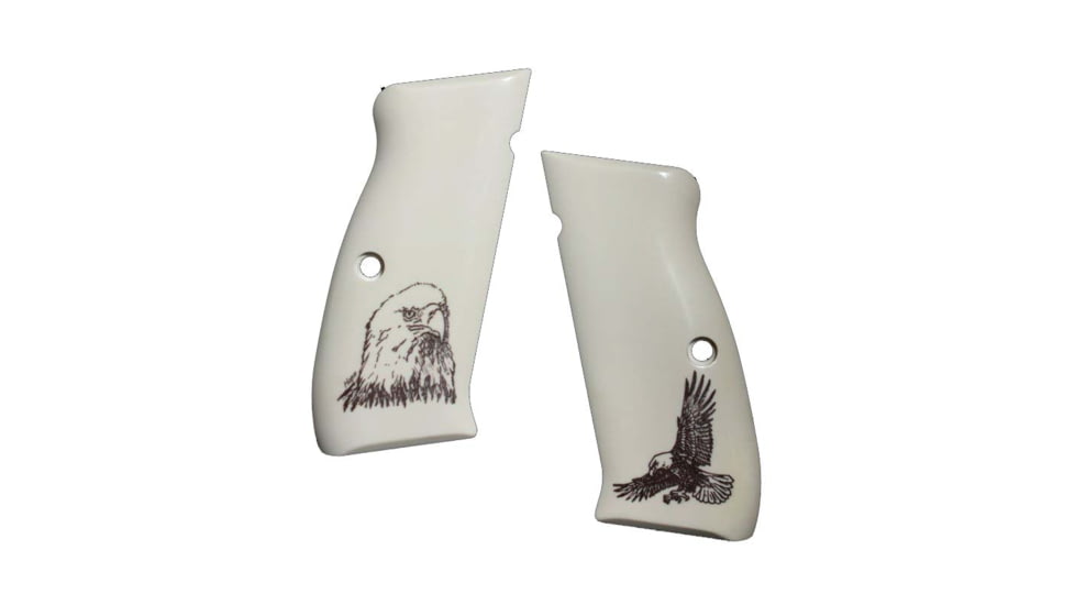 Hogue CZ 75 Scrimshaw Ivory Polymer - Eagle w/Talons 75024