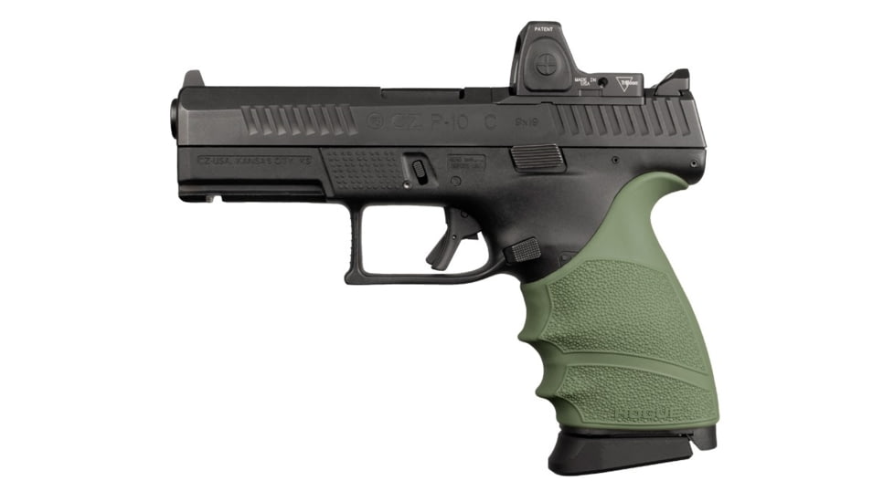 Hogue CZ P-10 C HandALL Beavertail Grip Sleeve, OD Green, 17811