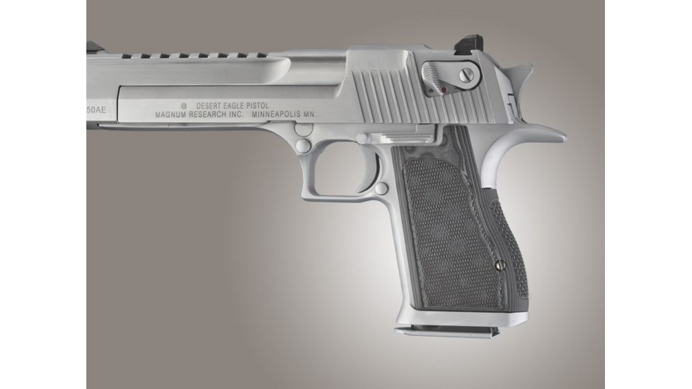 Hogue Desert Eagle Checkered G-10 - G-Mascus Black/Gray 03177-BLKGRY