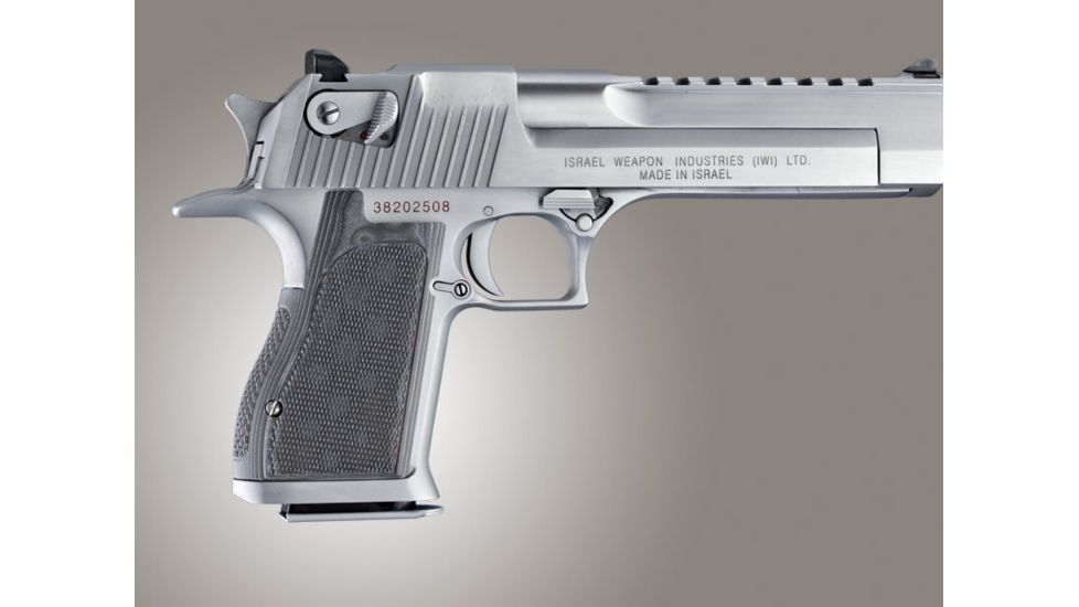 Hogue Desert Eagle Checkered G-10 - G-Mascus Black/Gray 03177-BLKGRY