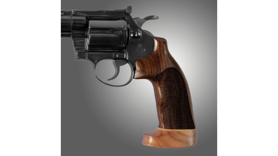 Hogue Diamondback, Rosewood No Finger Groove, Big Butt, Checkered 49935