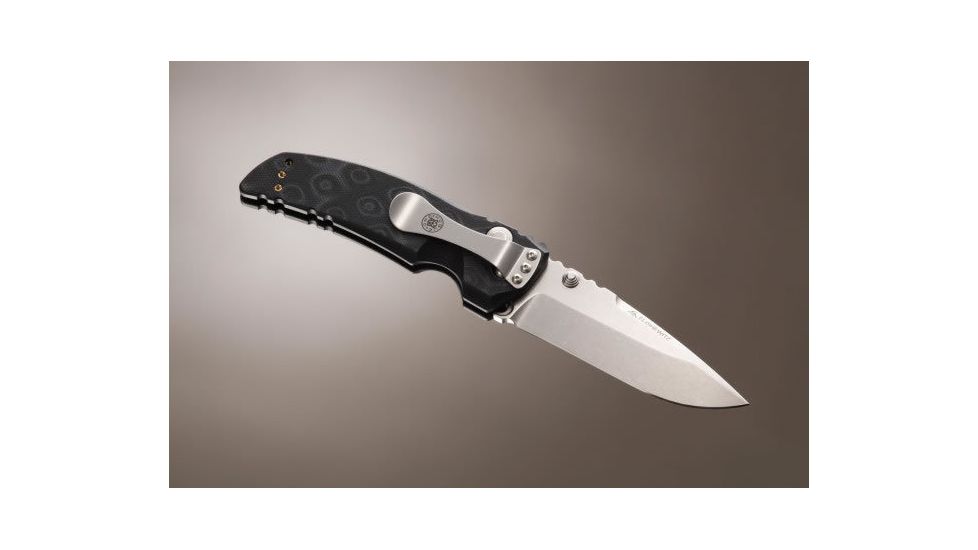 Hogue EX-01 3.5in Tactical Folder Drop Point Blade Tumble Finish G-10 Frame - G-Mascus Black 34179