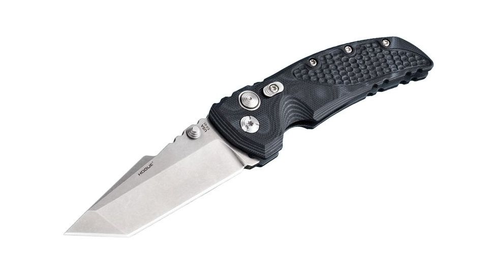 Hogue EX-01 4in Tactical Folder Tanto Blade Tumble Finish G-10 Frame - G-Mascus Black 34149