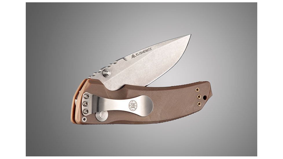 Hogue EX-03 3.5in Folder Drop Point Blade Tumble Finish Polymer Frame - Matte Brown 34373