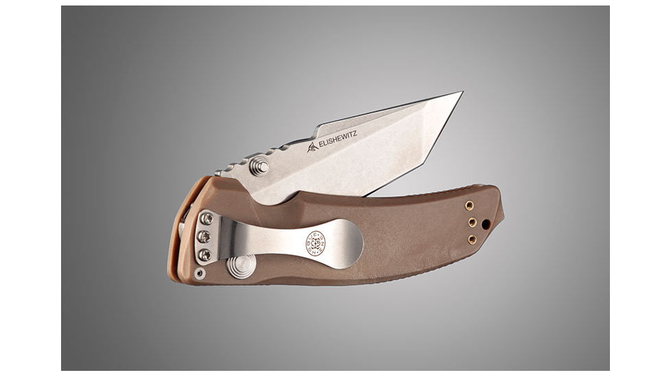Hogue EX-03 3.5in Folder Tanto Blade Tumble Finish Polymer Frame - Matte Brown 34363