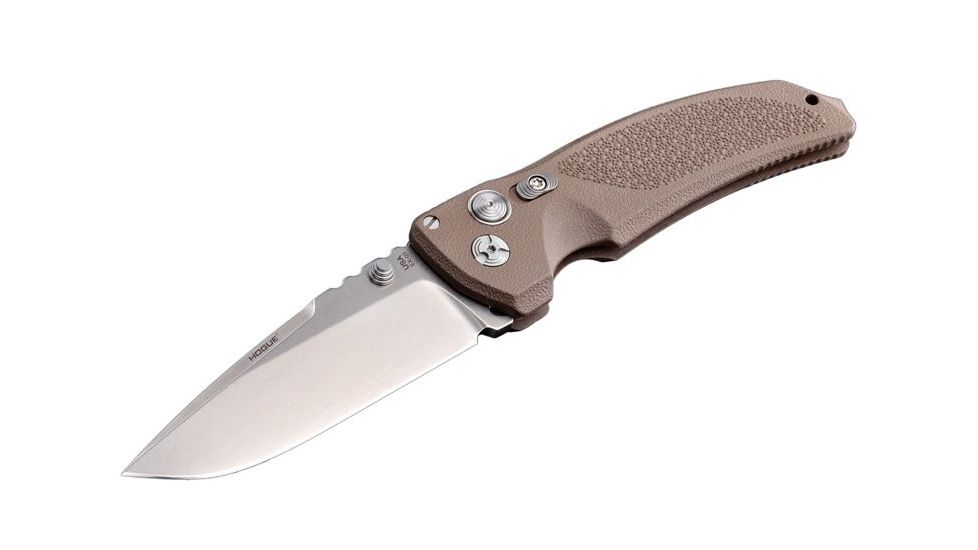 Hogue EX-03 3.5in Folder Drop Point Blade Tumble Finish Polymer Frame - Matte Brown 34373