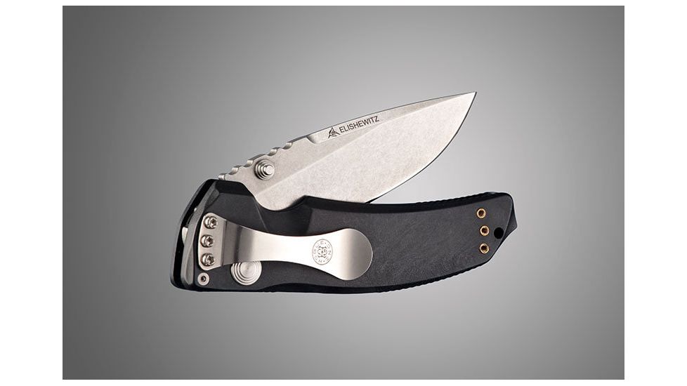 Hogue EX-03 4in Folder Drop Point Blade Tumble Finish Polymer Frame - Matte Black 34350
