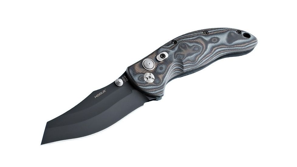 Hogue EX-04 3.5in Folder Wharncliffe Blade Black Finish G-10 Frame - G-Mascus Black/Gray 34469