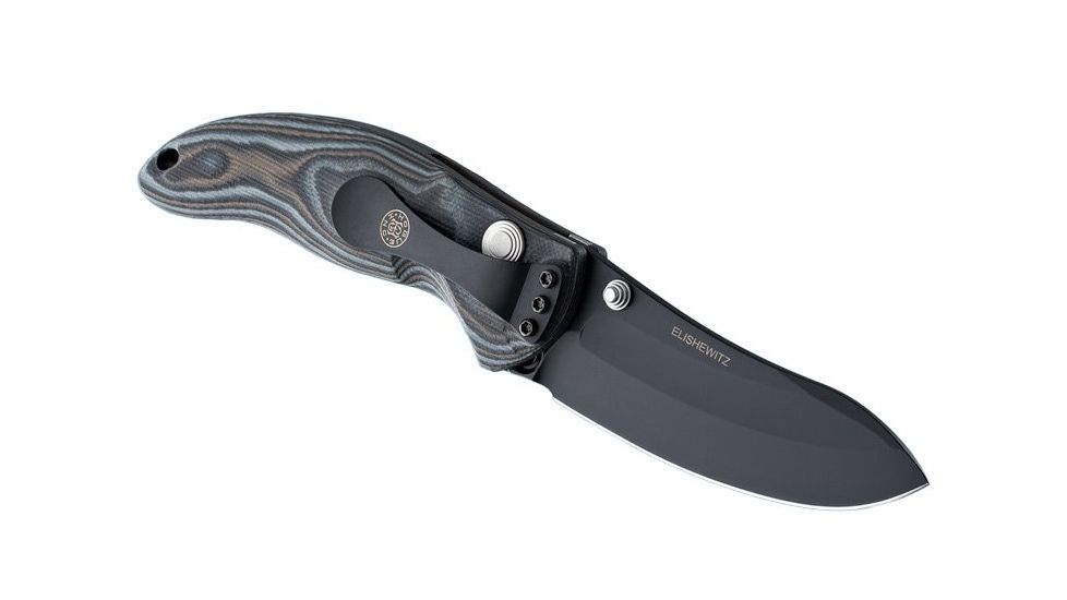 Hogue EX-04 4in Folder Upswept Blade Black Finish G-10 Frame - G-Mascus Black/Gray 34459