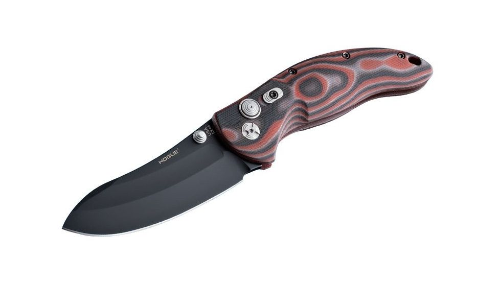 Hogue EX-04 4in Folder Upswept Blade Black Finish G-10 Frame - G-Mascus Red Lava 34452