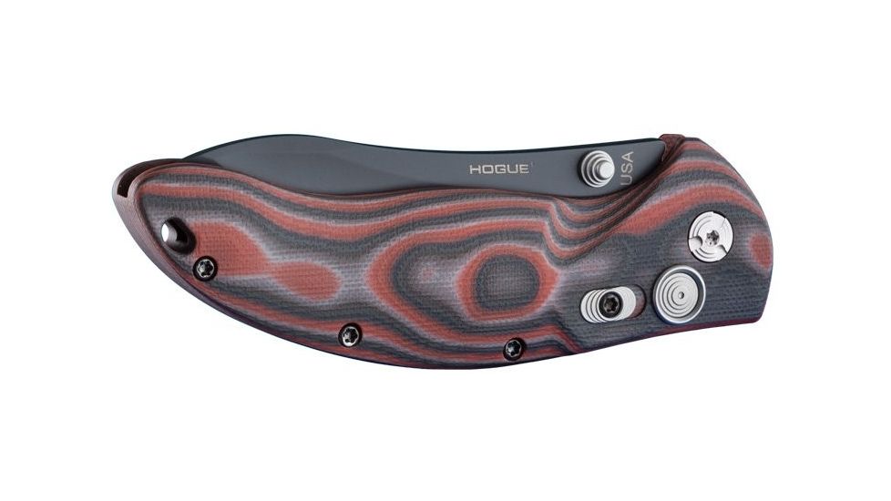 Hogue EX-04 4in Folder Upswept Blade Black Finish G-10 Frame - G-Mascus Red Lava 34452