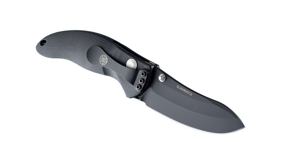 Hogue EX-04 4in Folder Upswept Blade Black Finish G-10 Frame - Solid Black 34450