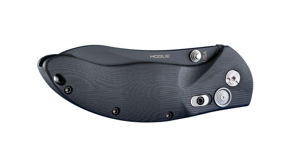 Hogue EX-04 4in Folder Upswept Blade Black Finish G-10 Frame - Solid Black 34450