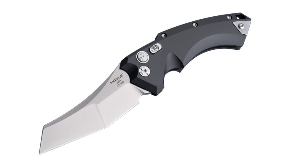 Hogue Ex-a05 4inch Folder Cpm154 Wharncliffe Blade Tumbled Finish - Black Aluminum Frame - 34500
