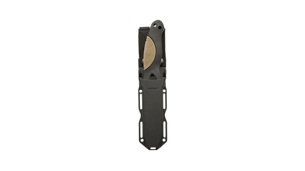 Hogue EX-F02 4.5in Fixed Clip Point Blade Tumbled Finish Auto Retention Sheath Black,Rubber OverMolded Frame Dark Earth 35273