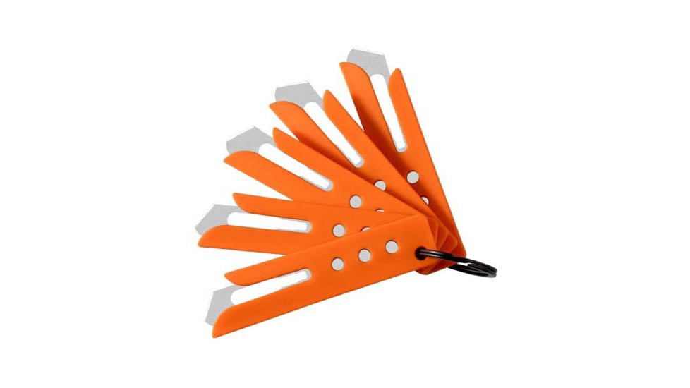 Hogue Expel Blade Guard, Orange Nylon, High Carbon Steel Blade, 5 Guards &amp; 1 Key Ring, 167674