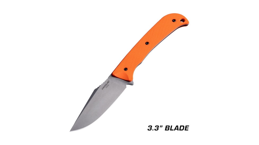 Hogue Extrak Fixed Blade Knife, 3.3 in, CPM M4, Clip Point Blade, Blaze Orange Handle, 35860