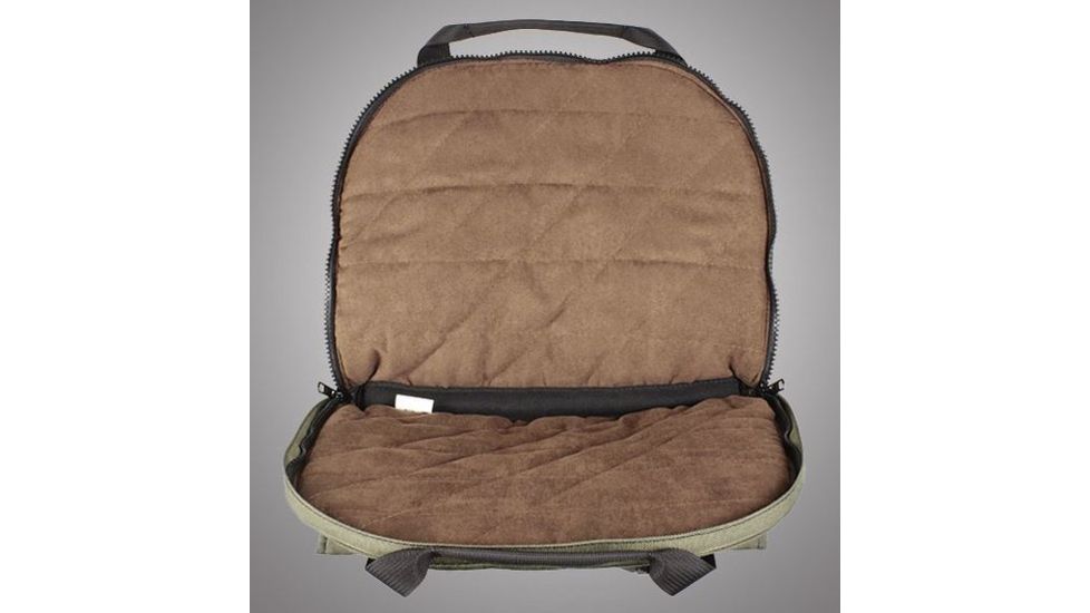 HOGUE Gear Medium Pistol Bag w/ Front Pocket and 4 Magazine Pouch, OD Green 9in. Tall 12in. Long 59241