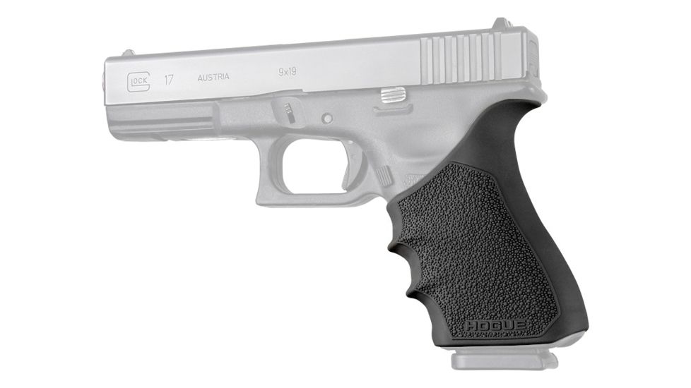 Hogue Glock HandAll Beavertail Grip Sleeve, Glock 17 MOS/17L/22/35/35 MOS/34/34 MOS/31/37, Gen 3/4, Black, 17030