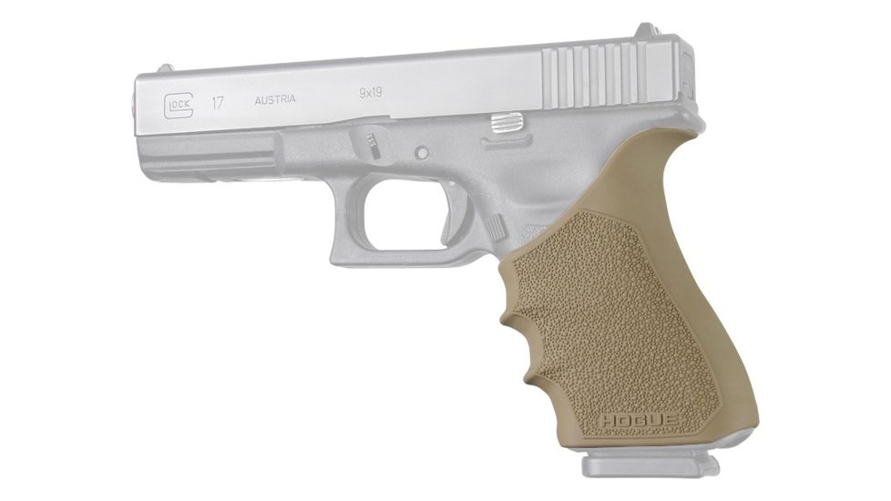 Hogue Glock HandAll Beavertail Grip Sleeve, Glock 17 MOS/17L/22/35/35 MOS/34/34 MOS/31/37, Gen 3/4, Flat Dark Earth, 17033