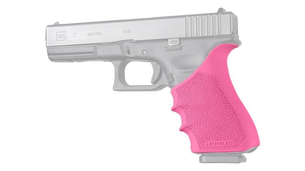 Hogue Glock HandAll Beavertail Grip Sleeve, Glock 17 MOS/17L/22/35/35 MOS/34/34 MOS/31/37, Gen 3/4, Pink, 17037