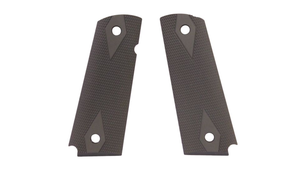 Hogue Govt 3/16 Thin Checkered Aluminum, Matte Green, Anodized 01471