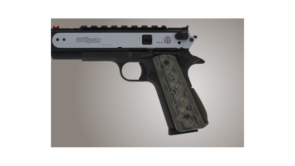Hogue Govt. G-10 Magrip Kit - Smooth Arched G-Mascus OD Green Camo 01268