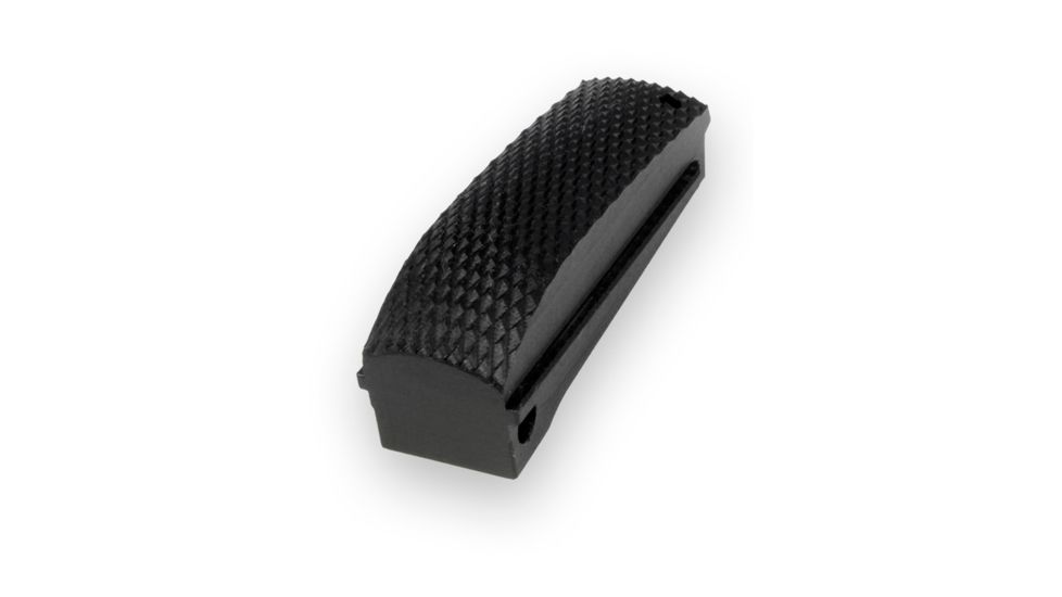 Hogue Govt. G-10 Mainspring Housing Checkered Arched Solid Black 01379
