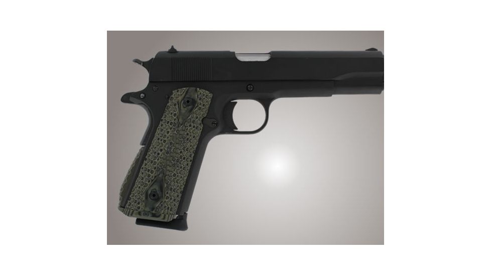 Hogue Govt. G-10 Magrip Kit - Piranha Grip Arched Mainspring G-Mascus Green 01238