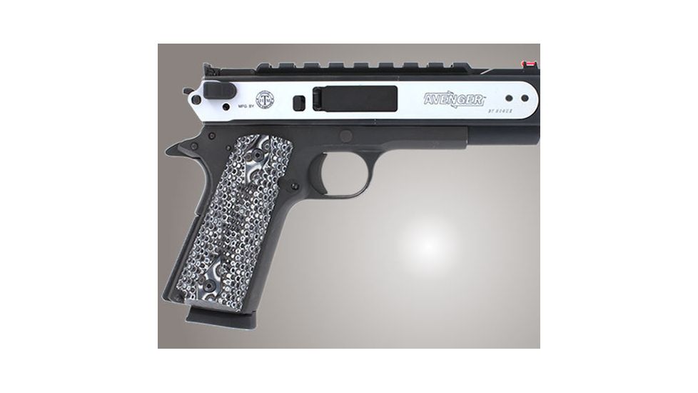 Hogue Govt. Model Piranha Grip G-10 - G-Mascus Black/Gray 45137-BLKGRY