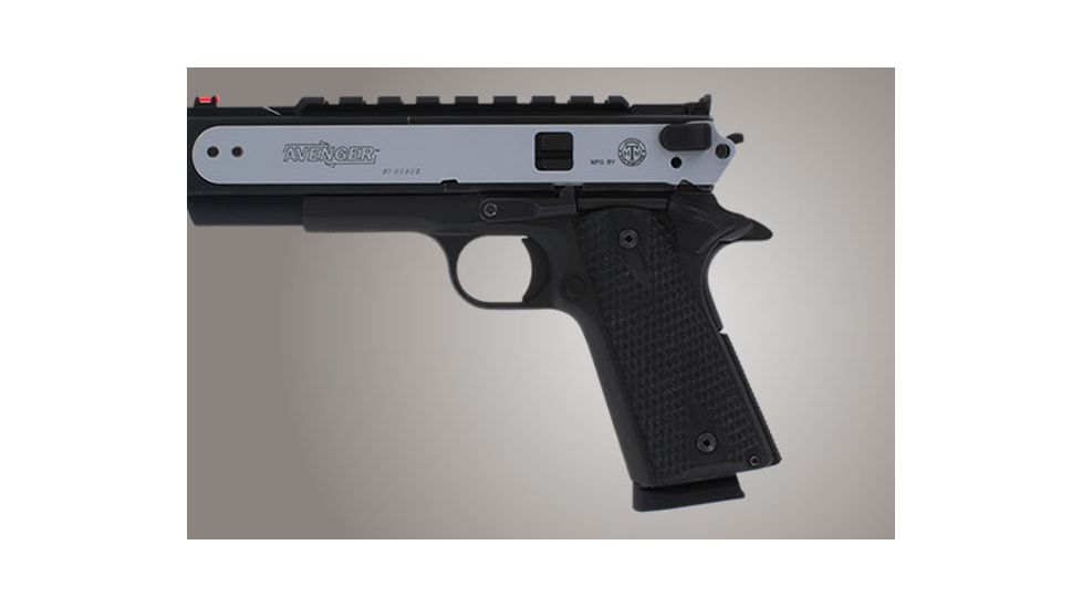 Hogue Govt. Model Piranha Grip G-10 - Solid Black 45139