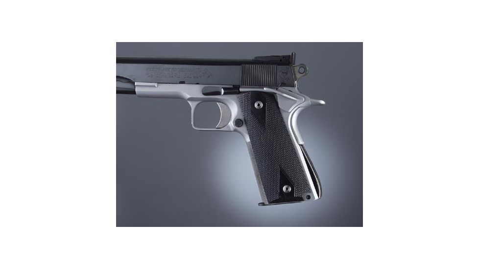 Hogue Govt. Model Ebony Checkered 45219