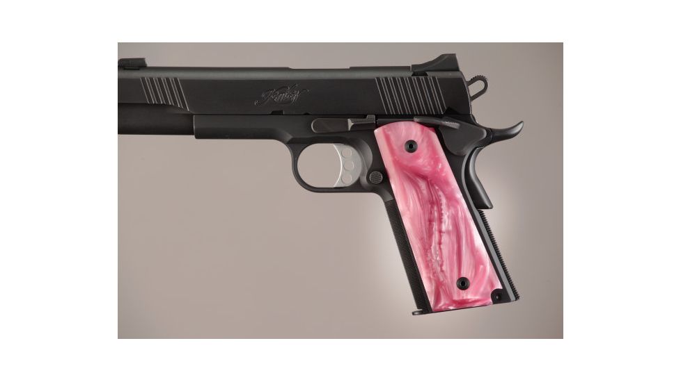 Hogue Govt. Model Pink Pearlized-Polymer Ambidextrous Safety Cut 45518