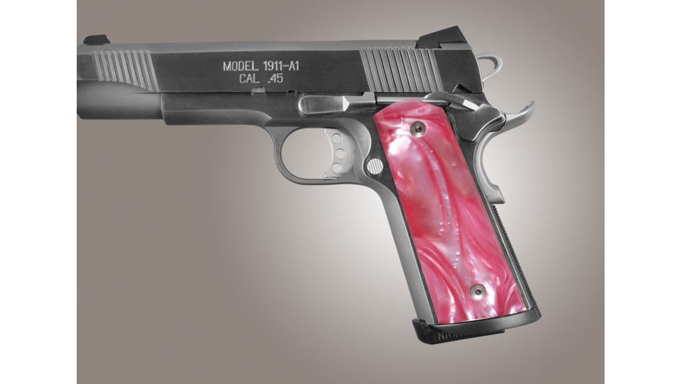 Hogue Govt Pink Pearlized-Polymer, S&amp;A Mag-Well, Safety Cut, Ambidextrous 45538