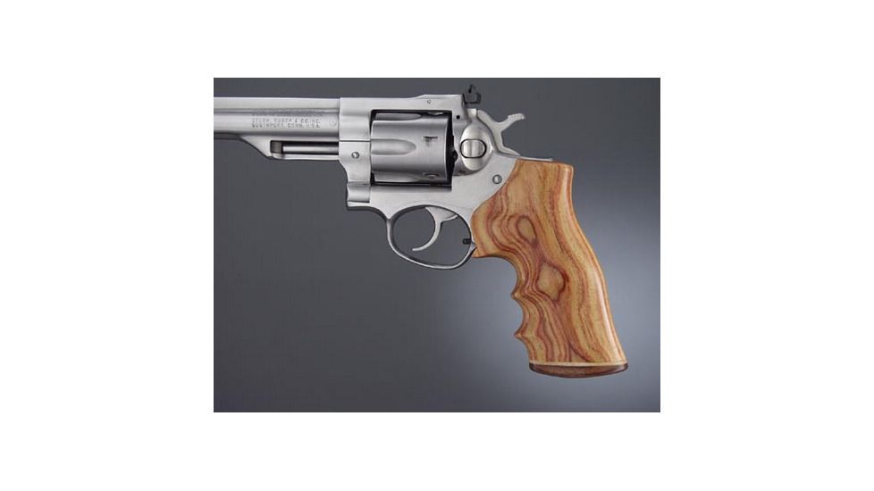 Hogue GP100/Super Redhawk Tulipwood Top Finger Groove Big Butt Checkered 80745