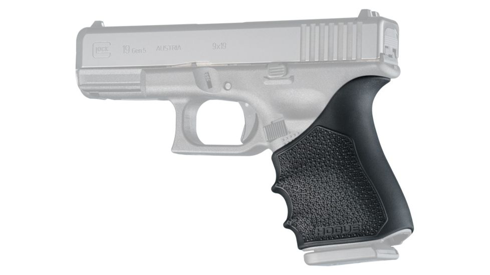 Hogue HandAll Beavertail Grip Sleeve, Glock 19 Gen1/2/5, Black, 17050