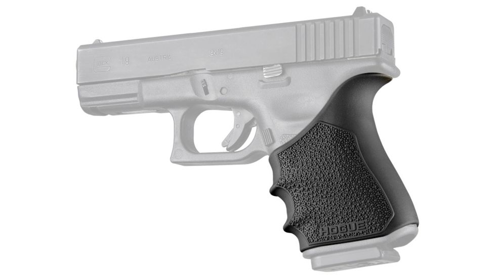 Hogue HandAll Beavertail Grip Sleeve, Glock 19 Gen3/4, Black, 17040