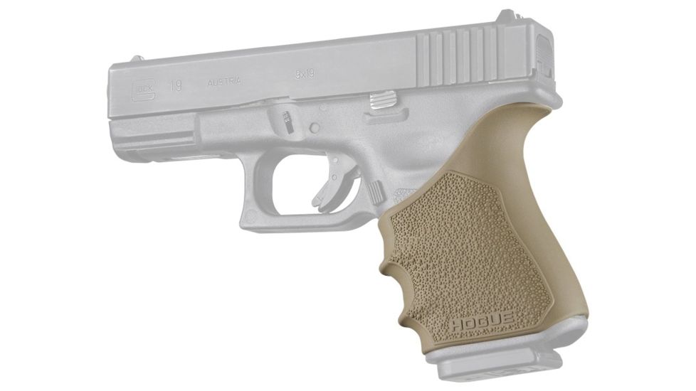 Hogue HandAll Beavertail Grip Sleeve, Glock 19 Gen3/4, Flat Dark Earth, 17043