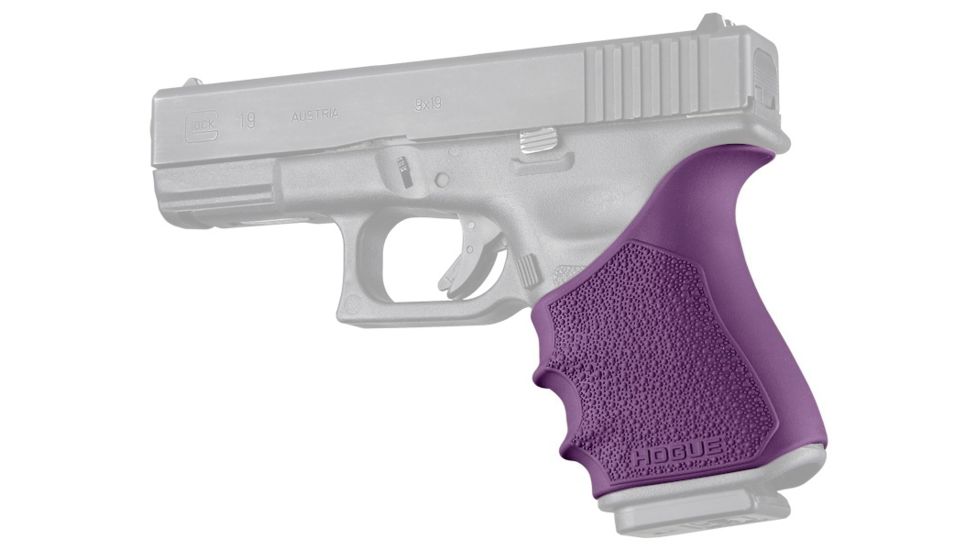 Hogue HandAll Beavertail Grip Sleeve, Glock 19 Gen3/4, Purple, 17046