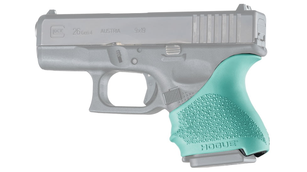 Hogue Handall Beavertail Grip Sleeve, Glock 26/27, Aqua, 18604