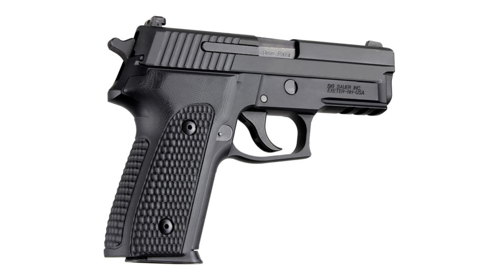 OpticsPlanet Exclusive Hogue Handgun Grip, SIG Sauer P228/ P229, G10, Piranha Pattern, Solid Black, Sig P228/P229, 28139-7SIG
