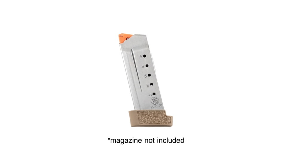 Hogue OverMolded Rubber Smith &amp; Wesson M&amp;P 45 Shield, 7 Round Magazine Base Pad
