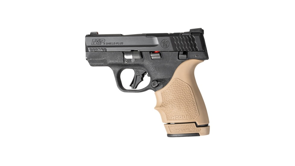 Hogue OverMolded Rubber Smith &amp; Wesson M&amp;P 9 Shield Plus, 13 Round Magazine Base Pad